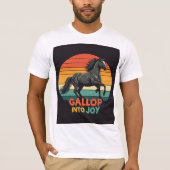 Galop in vreugde Tshirt ontwerp basic mannen tshir (Voorkant)