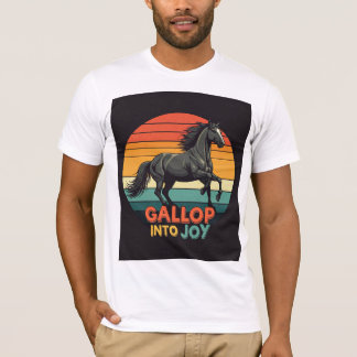 Galop in vreugde Tshirt ontwerp basic mannen tshir