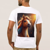 Galop in vreugde Tshirt ontwerp basic mannen tshir (Achterkant)