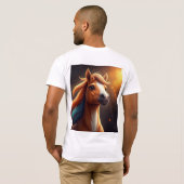Galop in vreugde Tshirt ontwerp basic mannen tshir (Achterkant volledig)