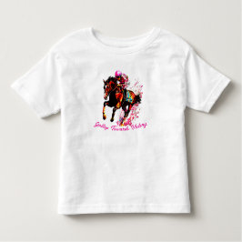 Galop naar de overwinning. Elegant paardenportret  Kinder Shirts