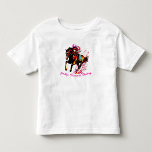 Galop naar de overwinning. Elegant paardenportret Kinder Shirts