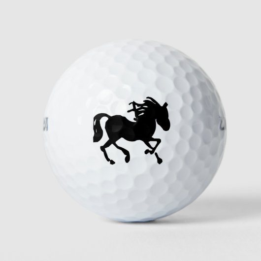 Galop op het Groene: Uniek Paardontwerp voor Golfb Golfballen (Voorkant)