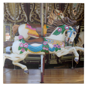  galoping Carousel Horse Tegeltje