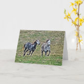 Galoping Gray Horses Kaart (Gele Bloem)