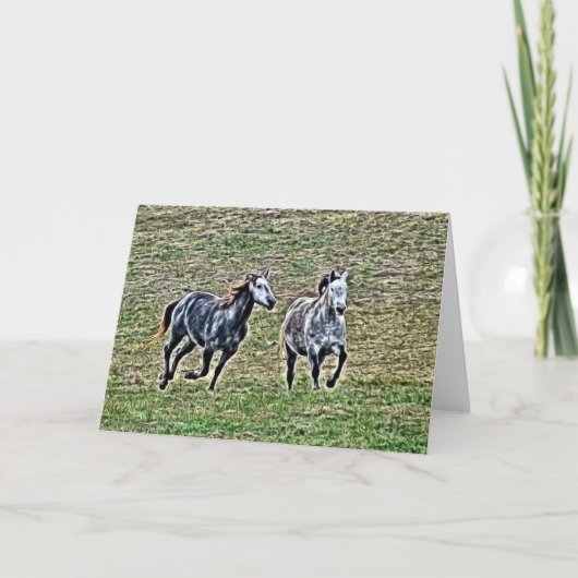 Galoping Gray Horses Kaart (Voorkant)