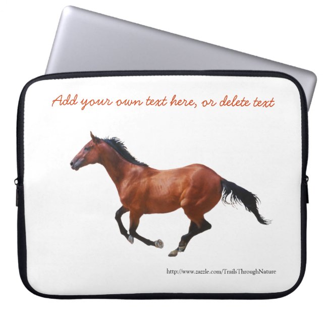 Galoping Thoroughbred Horse-laptophoes Laptop Sleeve (Voorkant)