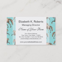 Galoping van de Spaanse Stallions Aqua Achtergrond Visitekaartje