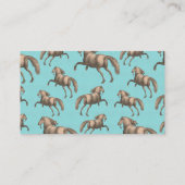 Galoping van de Spaanse Stallions Aqua Achtergrond Visitekaartje (Achterkant)