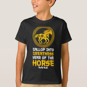 Galoppeer naar grootheid Jaar van het paard 2026 C T-shirt