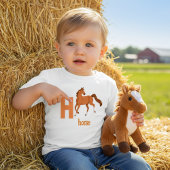 Galopperend Alfabet Avontuur H is voor Paard Tee Kinder Shirts