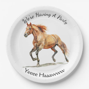 Galopperend paard gepersonaliseerd papieren bordje