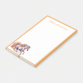 Galopperend paard met bloemenkrans post-it® notes (Schuin)