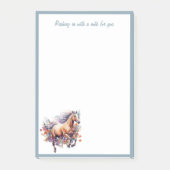 Galopperend paard met bloemenkrans post-it® notes (Voorkant)