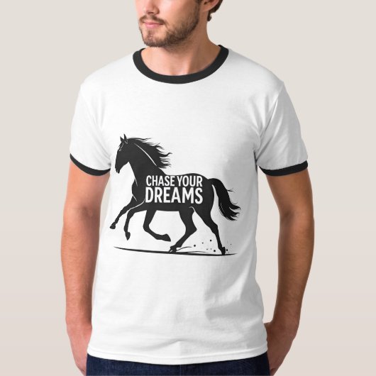galopperend paardensilhouet t-shirt (Voorkant)