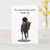 Galopperend volbloed Wenskaart Kaart (Gele Bloem)