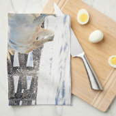 Galopperend Wit Paard Theedoek (Quarter Fold)