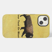 Galopperende Bizons iPhone Hoesje (Achterkant horizontaal)