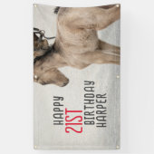 Galopperende goede tijden! Paardenverjaardagsbanne Spandoek (Verticaal)