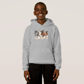 Galopperende Paarden Kinder Sweatshirt (Voorkant volledig)