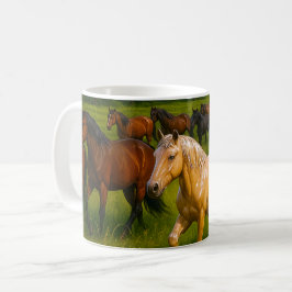 Galopperende paarden natuur koffiemok
