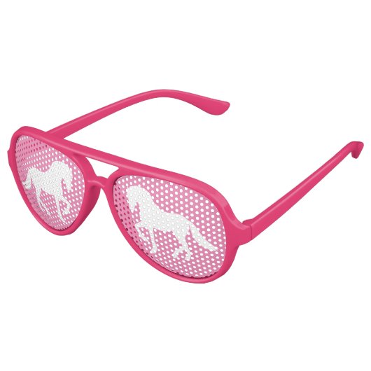 Galopperende Paarden Schattigee Roze Paard Rider P Aviator Zonnebril (Gekanteld)