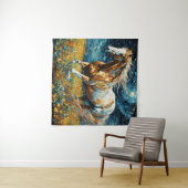 Galopperende Pinto hengst Van Gogh Wandkleed (In Situ (horizontaal))