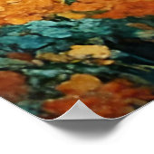 Galopperende zwarte hengst poster (Hoek)