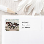 Galopperpaarden - Adresetiketten Etiket (Insitu)