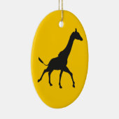 Galopping Giraffe Silhouette Keramisch Ornament (Rechts)