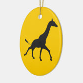 Galopping Giraffe Silhouette Keramisch Ornament (Links)