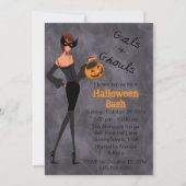 Gals and Ghouls Halloween Party Invitation Kaart (Voorkant)