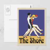 Gals op de Jersey Shore,  stijl. Briefkaart (Voorkant / Achterkant)