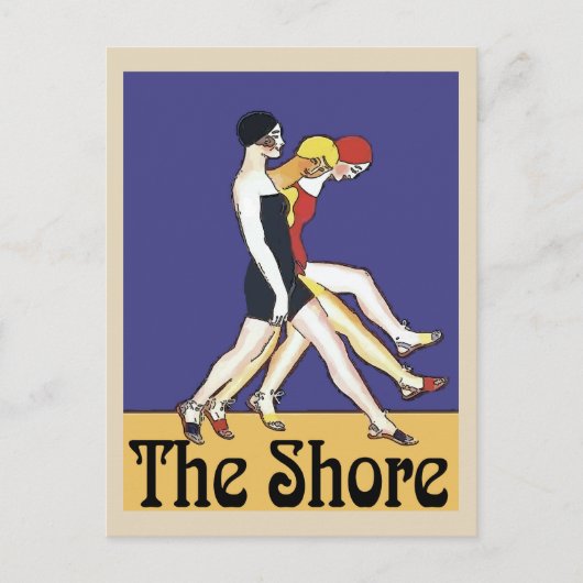 Gals op de Jersey Shore,  stijl. Briefkaart (Voorkant)