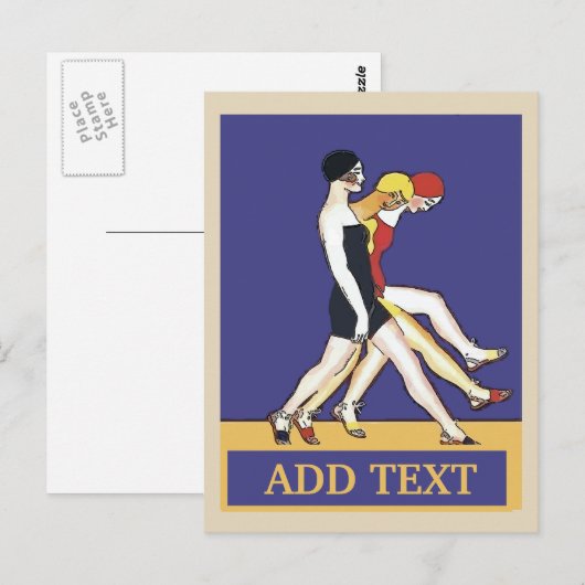 Gals op de Jersey Shore,  stijl. P Briefkaart (Voorkant / Achterkant)