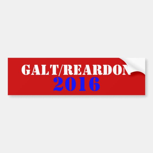 Galt Reardon 2016 Bumpersticker (Voorkant)