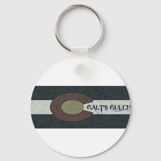 Galt's Golch - Rood wit en blauw combinatieontwerp Sleutelhanger (Voorkant)