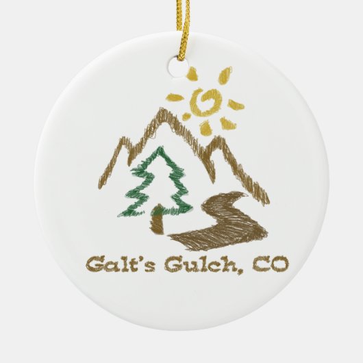 Galt's Gulch Colorado Atlas Shrugged Tree Ornament (Voorkant)