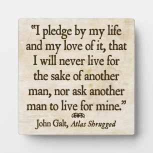 Galt's Pledge Plaque Fotoplaat