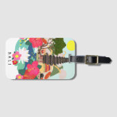 Galungan in Bali Illustratie Bagagelabel (Voorkant (horizontaal))