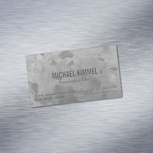 Galvanized Metal Kijk Visitekaartje Magneet (Voorbeeld)