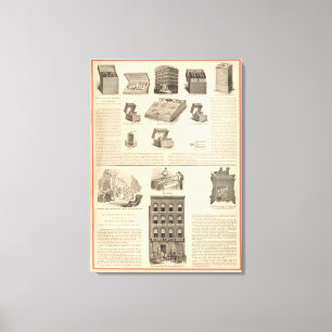 Galvano Faradic Manufacturing Company Bickford Canvas Afdruk