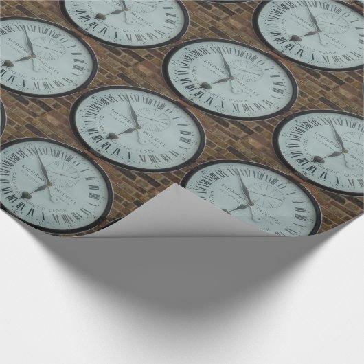 Galvanomagnetic Clock Wrapping Paper Cadeaupapier (Hoek)