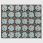 Galvanomagnetic Clock Wrapping Paper Cadeaupapier (Vlak)