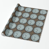 Galvanomagnetic Clock Wrapping Paper Cadeaupapier (Uitgerold)