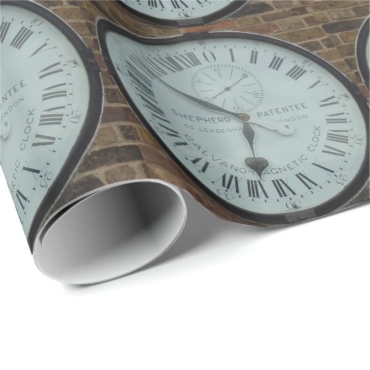 Galvanomagnetic Clock Wrapping Paper Cadeaupapier (Rol Hoek)