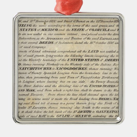 Galveston Bay en Texas Land Company Metalen Ornament (Voorkant)