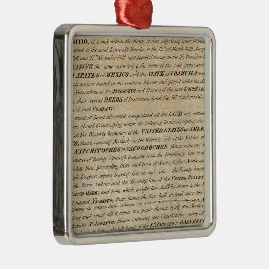 Galveston Bay en Texas Land Company Metalen Ornament (Rechts)