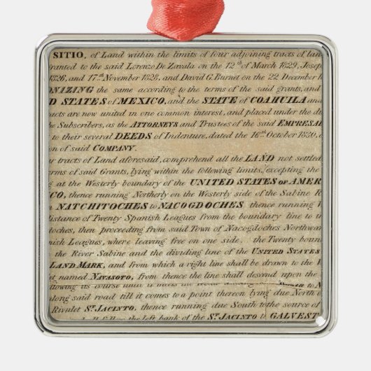 Galveston Bay en Texas Land Company Metalen Ornament (Voorkant)
