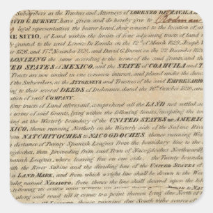 Galveston Bay en Texas Land Company Vierkante Sticker